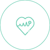 icono verde corporativo corazón